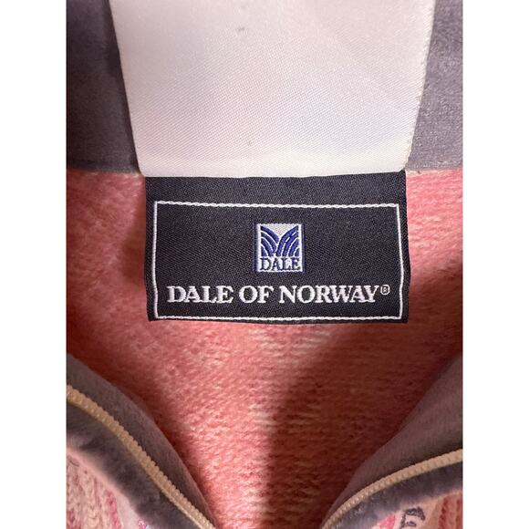Dale of Norway Peace Knit Sweater Qtr Zip Womens Medium Pink 100% New Wool - Picture 8 of 15